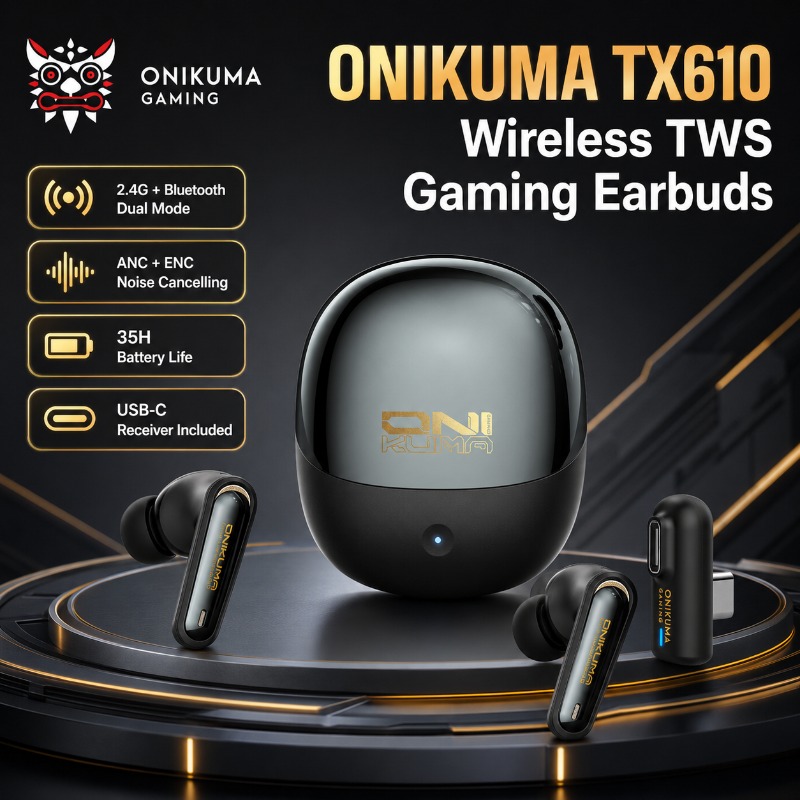 Esports Wireless Gaming Headset - Bezprzewodowe słuchawki gamingowe ONIKUMA TX610, tryb