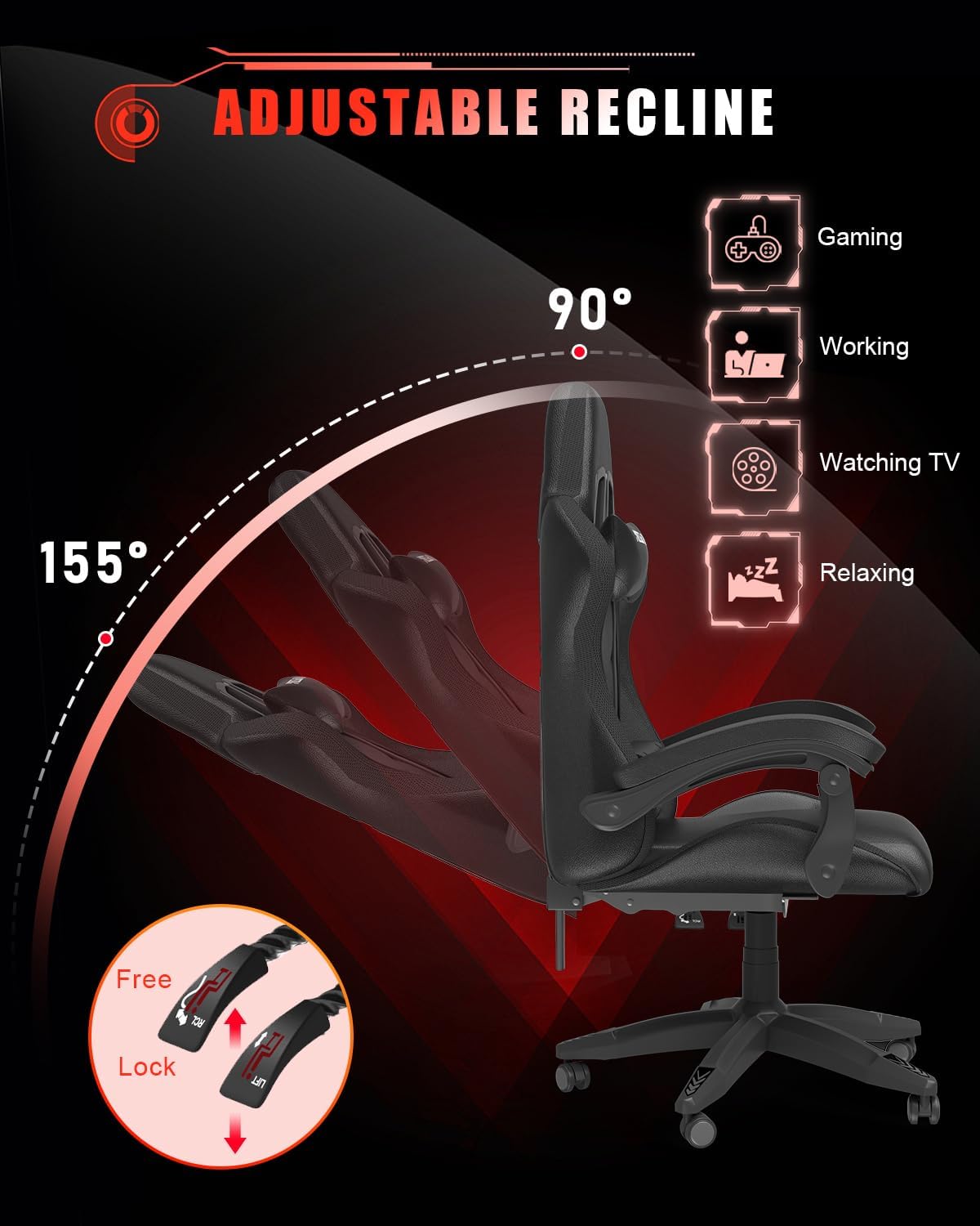 Krzesło gamingowe z oświetleni – Rgb Gaming Chair recenzja i cena