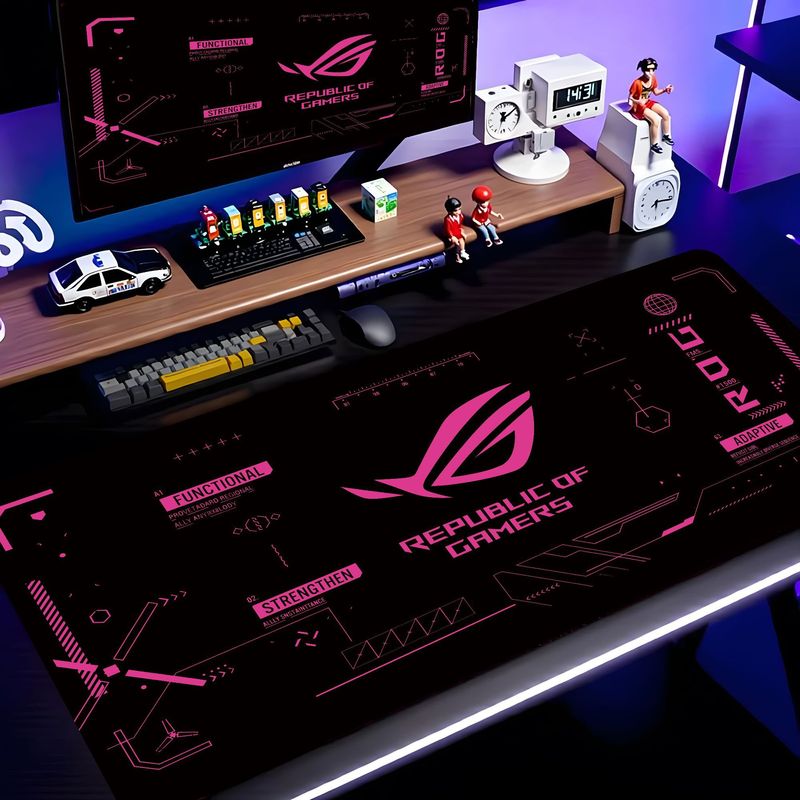 VIKAMA Czarno-Różowa Mata na B – Esports Gaming Logos recenzja i cena