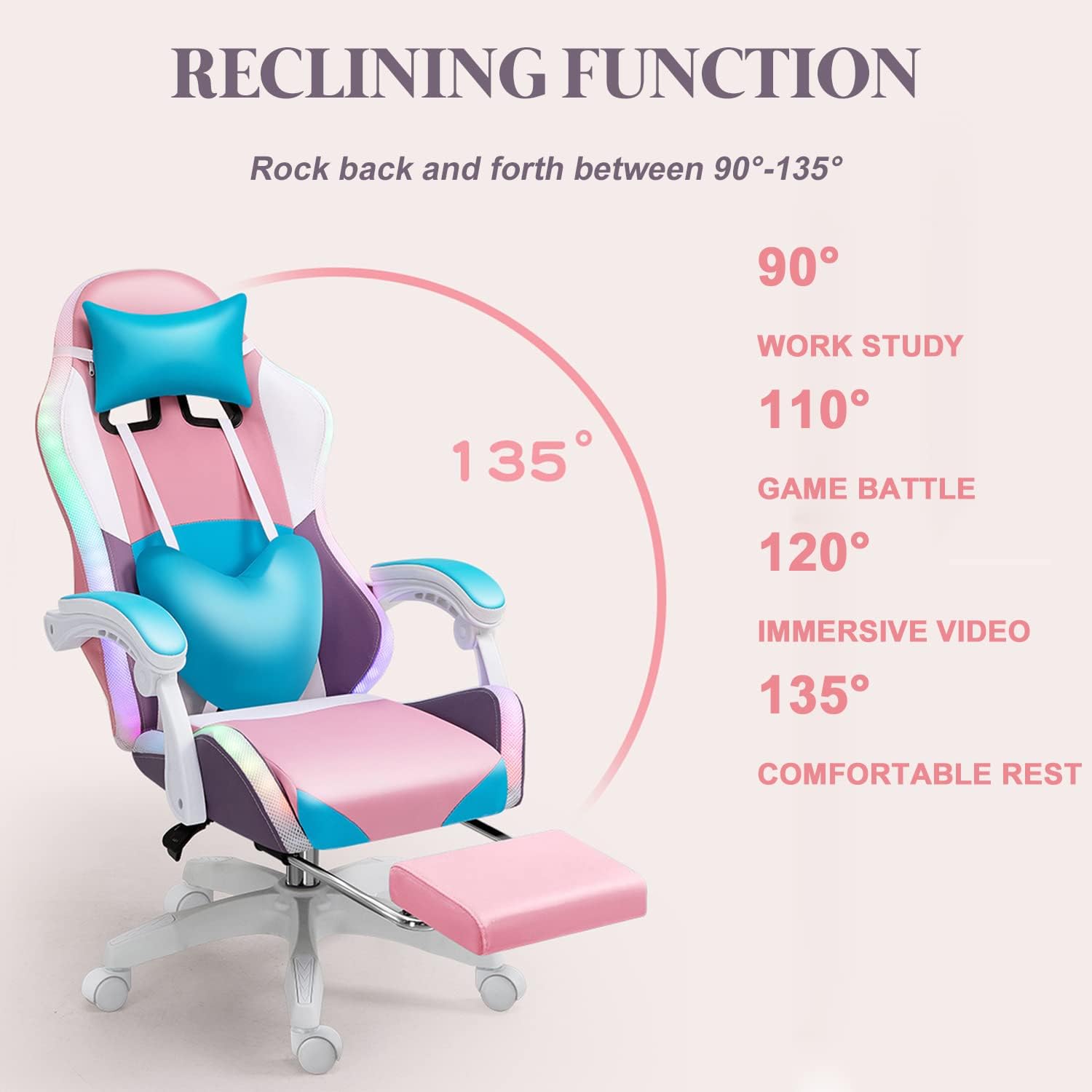 Krzesło gamingowe LED RGB dla  – Rgb Gaming Chair recenzja i cena